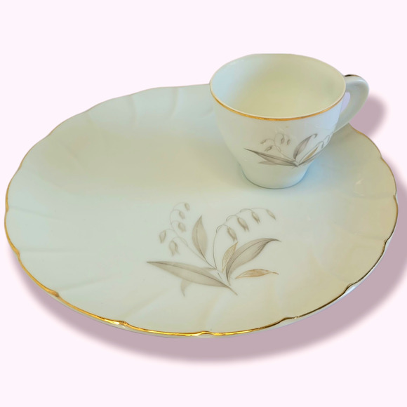 HP Vintage 60s Kaysons Golden Rhapsody Gold Band Wheat Plate Cup set - Picture 1 of 9